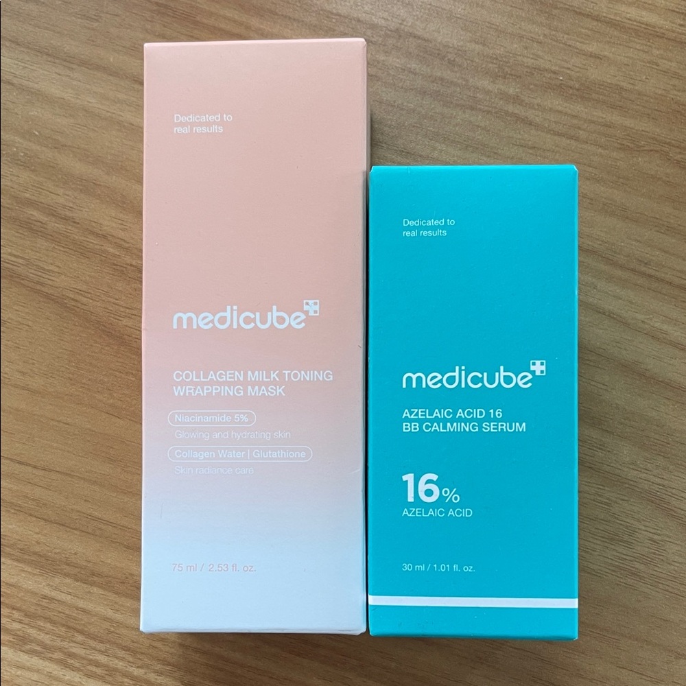 FINAL PRICE BRAND NEW Medicube Collagen Mask and Calming Serum Bundle